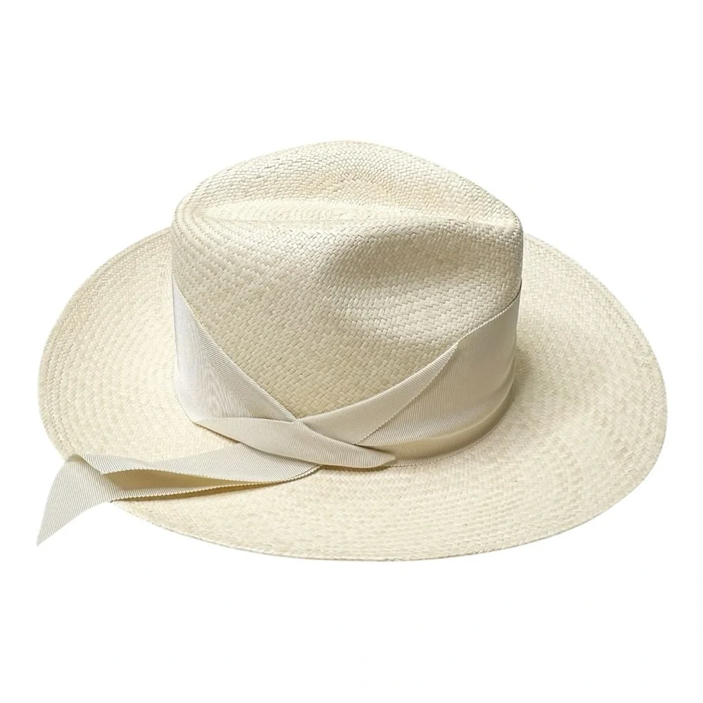 VERONICA BEARD x FREYA Gardenia White Cream Straw Field Hat Ribbon and Strap NWT - Picture 4 of 16